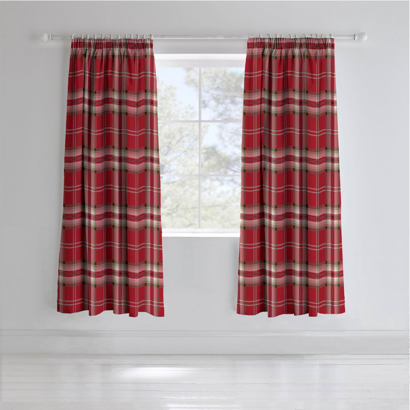 Catherine Lansfield Kelso Pencil Pleat Room Darkening Curtains
